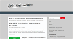 Desktop Screenshot of klein-klein-verlag.de